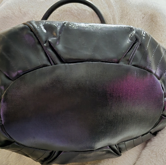 BURBERRY Blue Label Shoulder Bag Coated Canvas Black - Picture 6 of 11